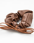 Leatherette Bow Scrunchies (Set of 3)